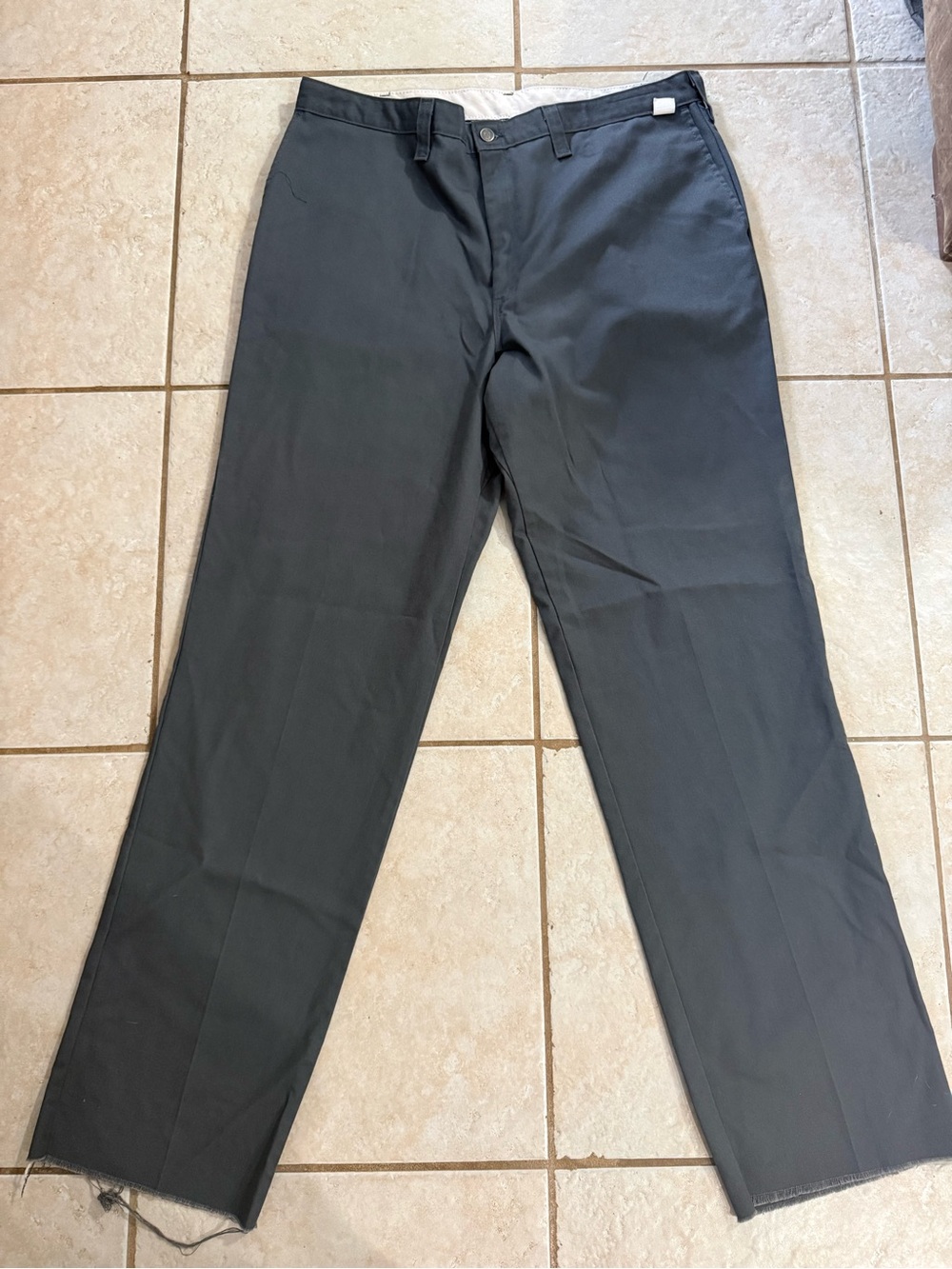 Dickies Men's Straight Fit Gray Chinos 40x36